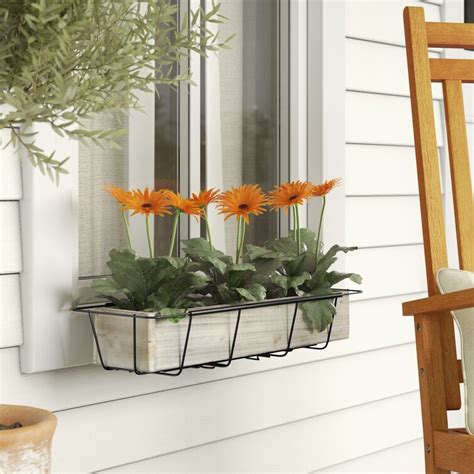 tiana metal black powder coated window box planter|Tiana Expandable Flower Holder Powder Coated Metal Window .